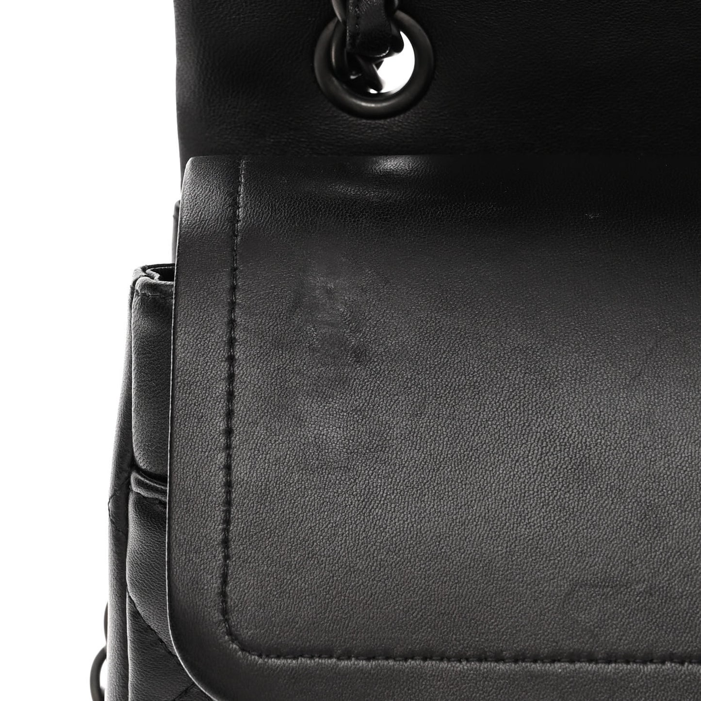 Lambskin Quilted Jumbo Double Flap So Black
