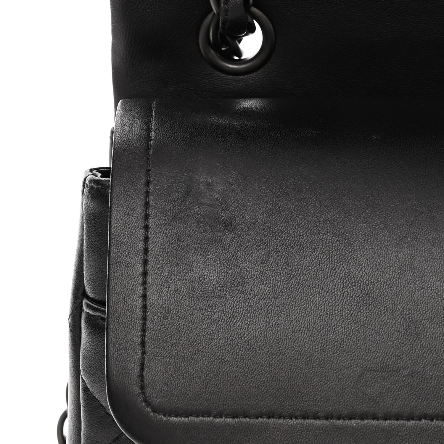 Chanel Lambskin Quilted Jumbo Double Flap So Black 11 of 11