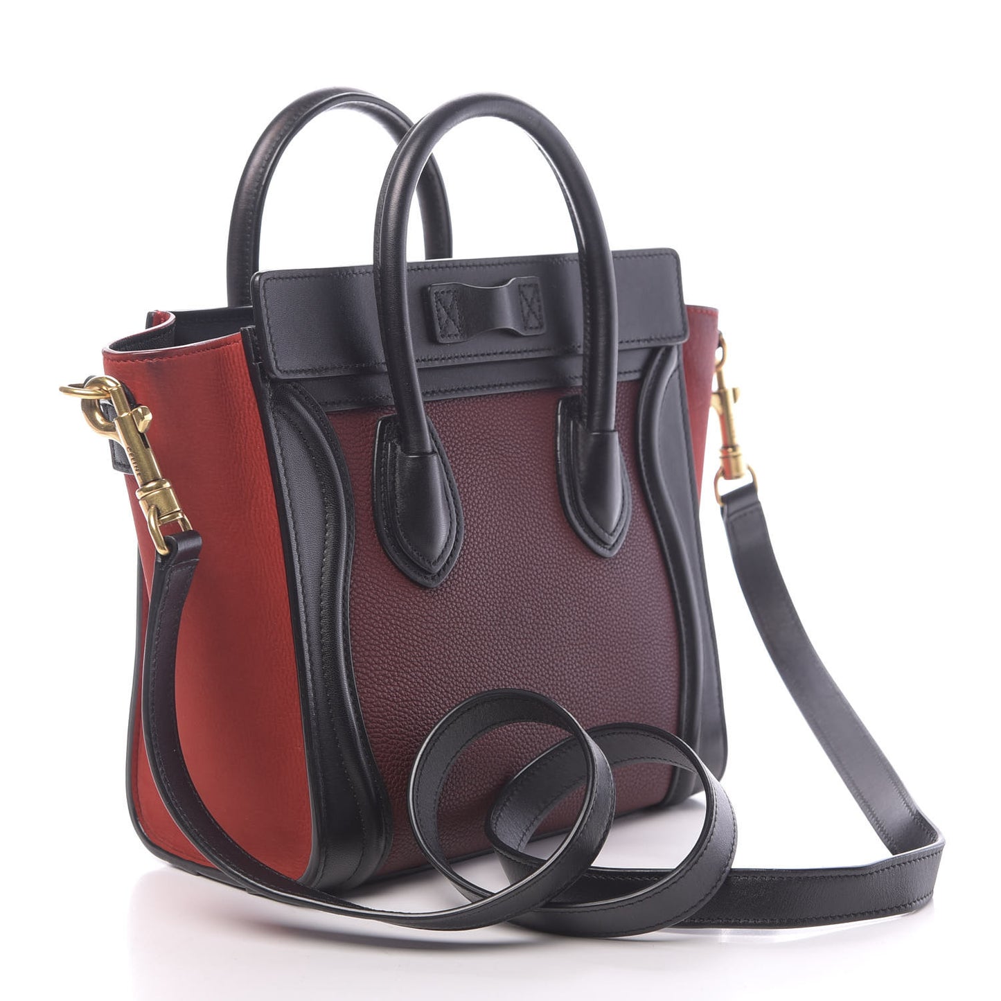 Drummed Calfskin Nubuck Nano Tri-Color Luggage