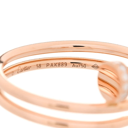Cartier 18K Pink Gold Diamond Double Juste Un Clou Ring 58 8.25 5 of 6