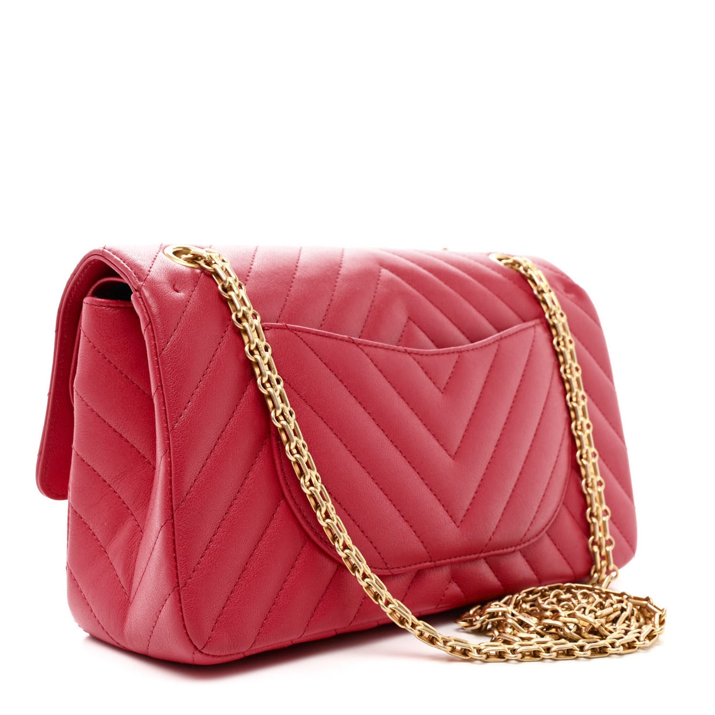 Sheepskin Chevron Quilted 2.55 Reissue 225 Flap Dark Pink
