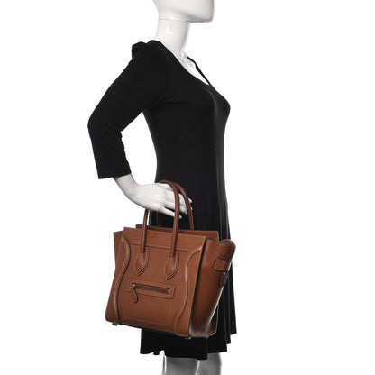 Celine Natural Calfskin Micro Luggage Tan 2 of 11