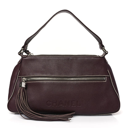 Chanel Grained Calfskin Tassel Hobo Bordeaux 1 of 9