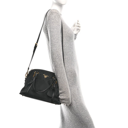 Prada Tessuto Nylon Saffiano Small Tote Black 2 of 9