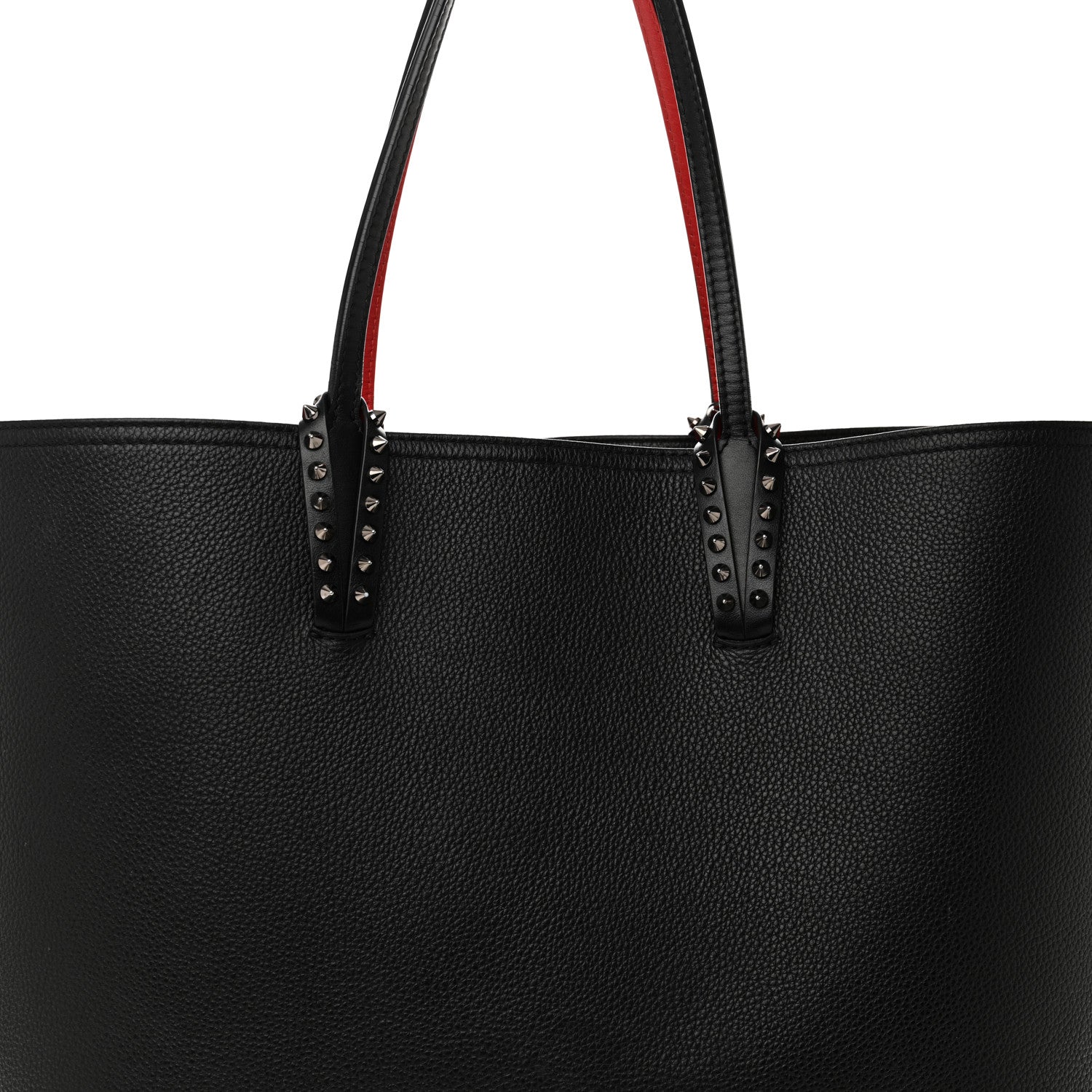 Christian Louboutin Calfskin Empire Spikes Large East West Cabata Tote Black 8 of 11