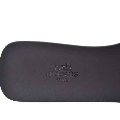 Hermes Rubber Aloha Sandals 38 Black 8 of 11
