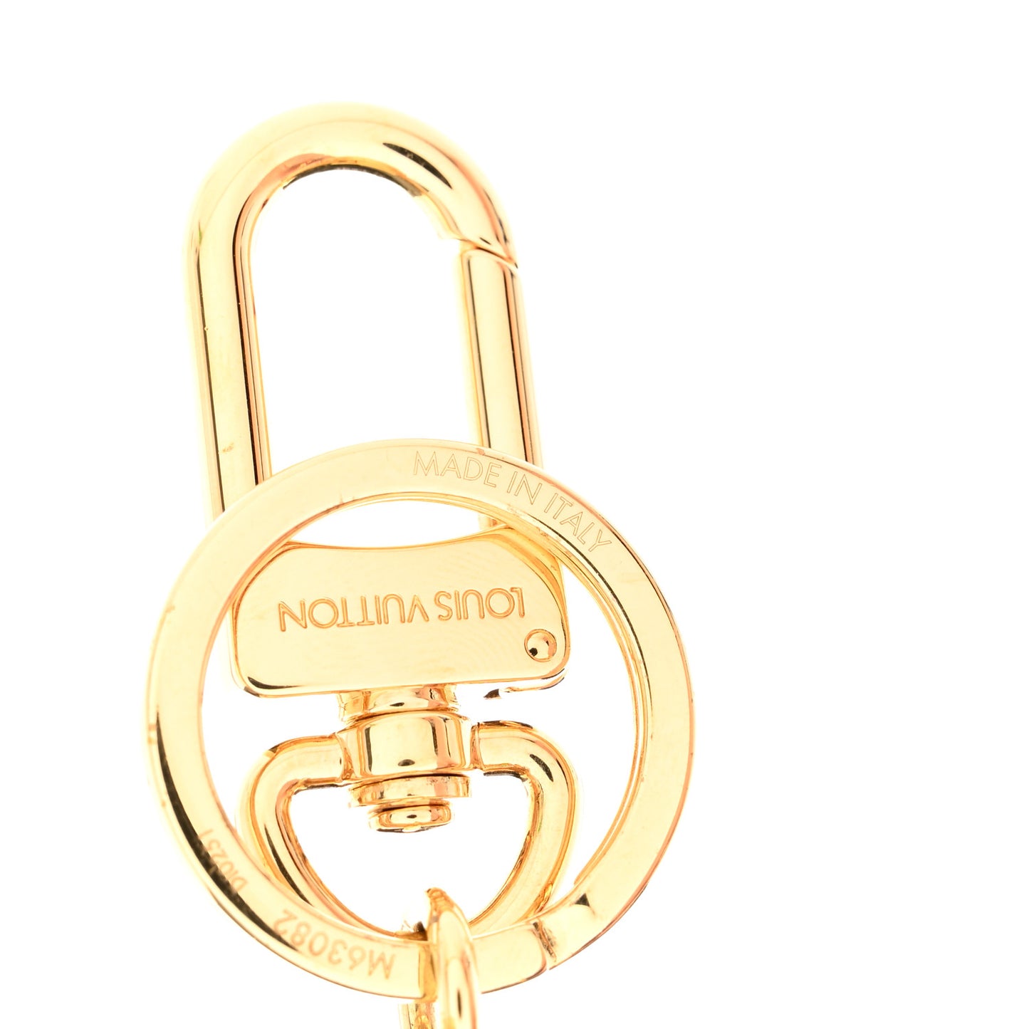 Metal Lambskin Enamel Very Bag Charm Key Holder Black
