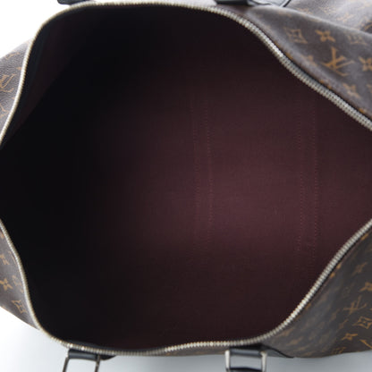 Louis Vuitton Monogram Macassar Keepall Bandouliere 55 8 of 9