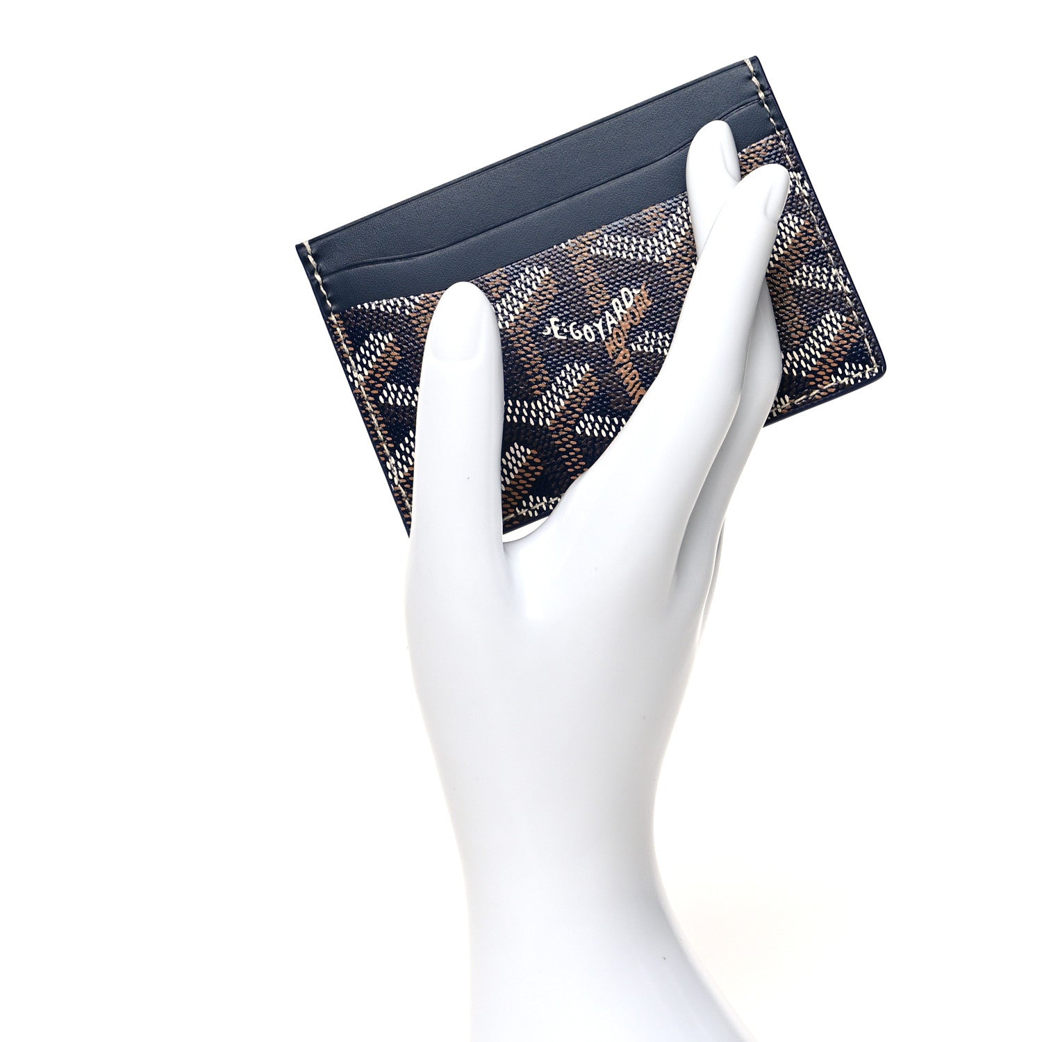 Goyard Goyardine Saint Sulpice Card Holder Navy 2 of 7