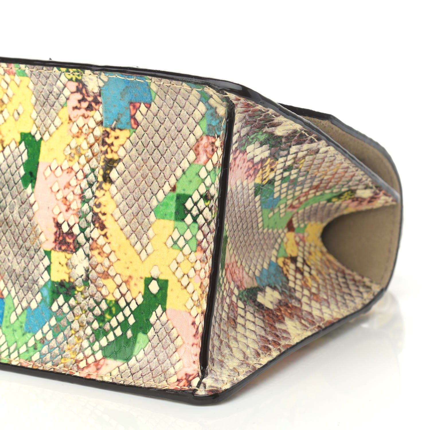 Jimmy Choo Elaphe Snakeskin Madeline Crossbody Satchel Rainbow 8 of 8