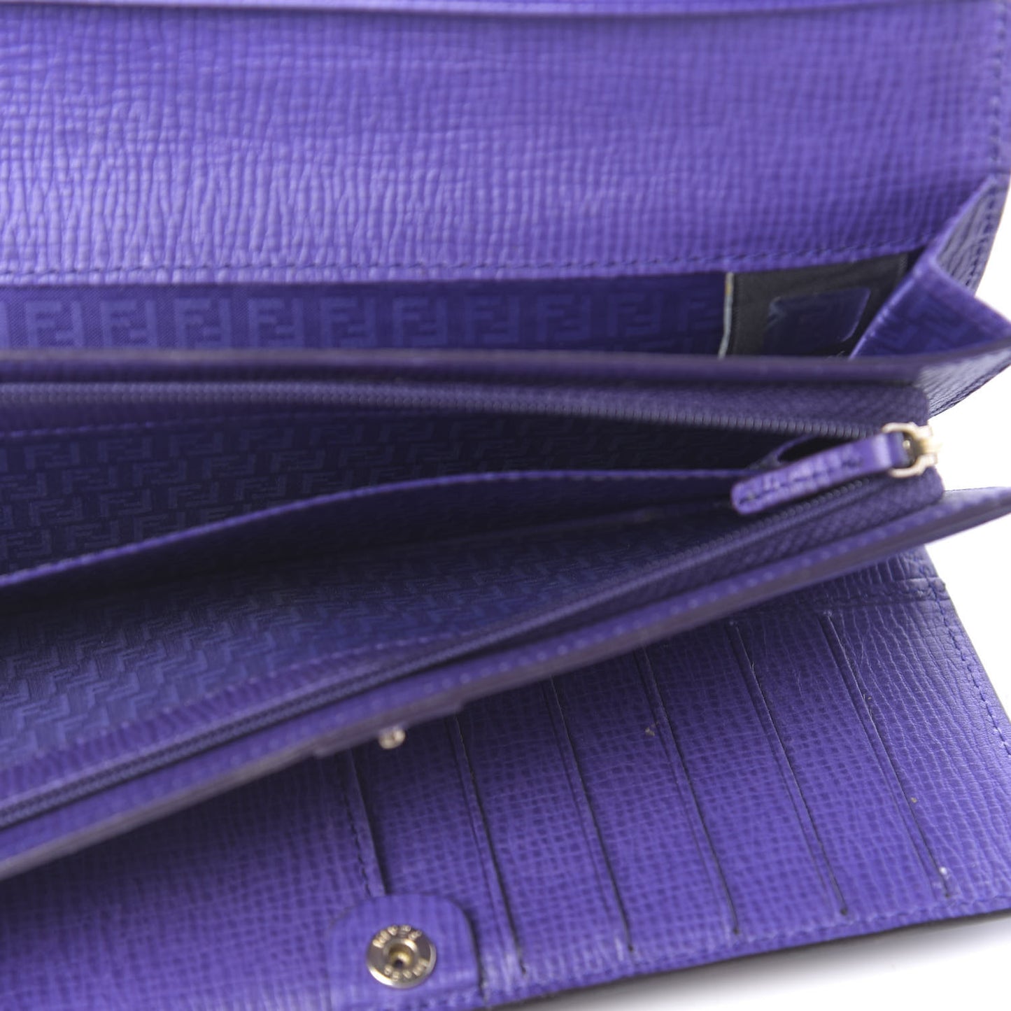 Zucca Spalmati Vitello Elite Continental Wallet Tobacco Viola