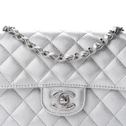 Chanel Metallic Lambskin Quilted Mini Rectangular Flap Silver 10 of 11