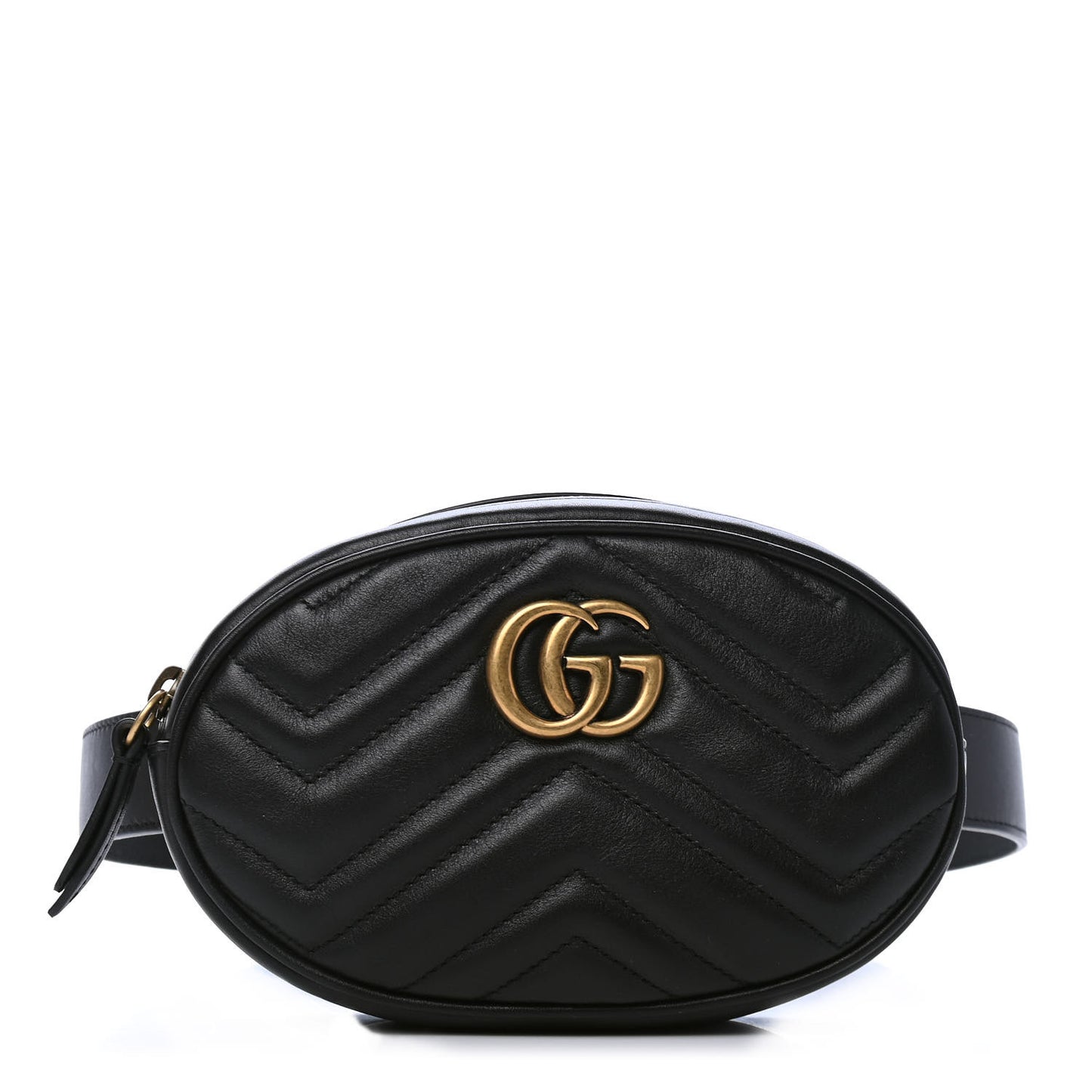 Calfskin Matelasse GG Marmont Belt Bag 75 30 Black