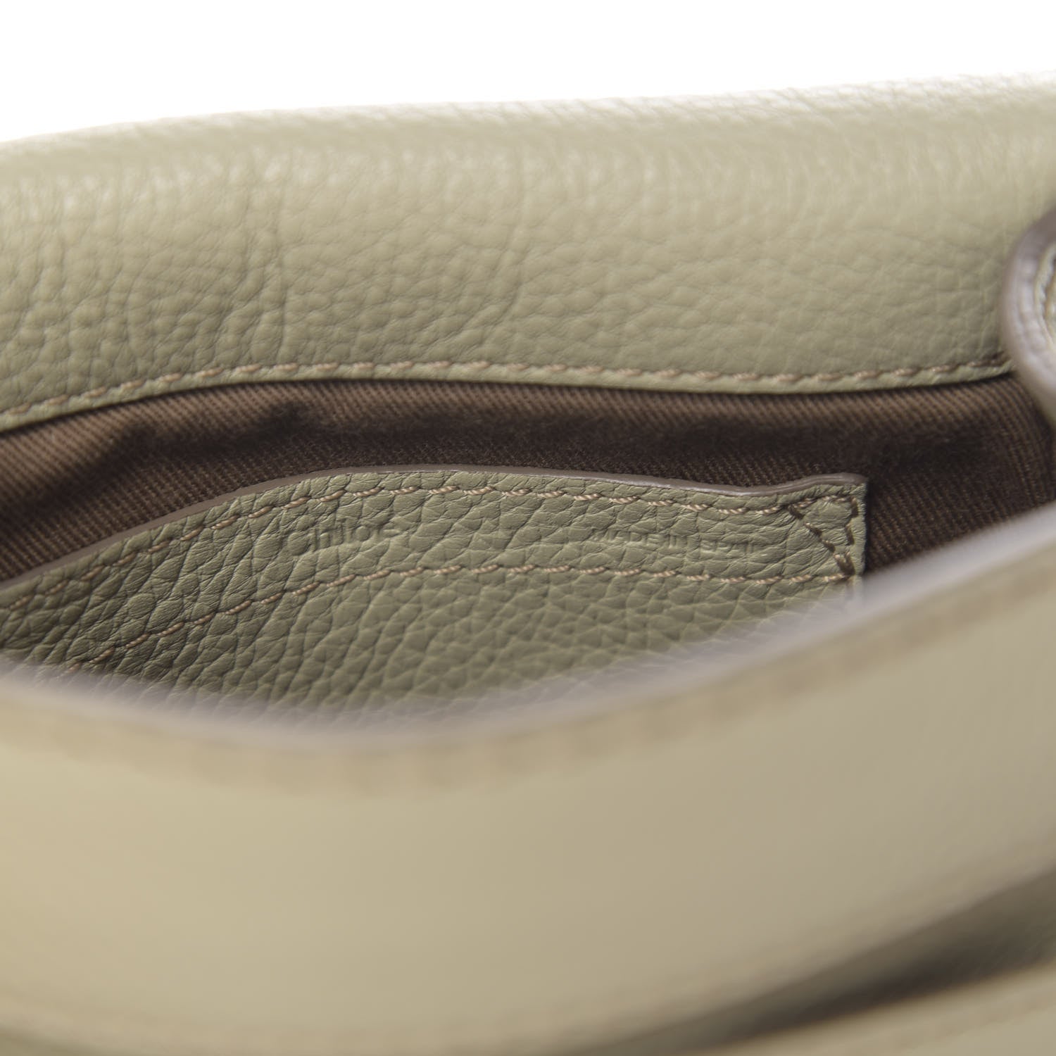 Chloe Calfskin Mini Marcie Round Crossbody Bag Sage 5 of 8