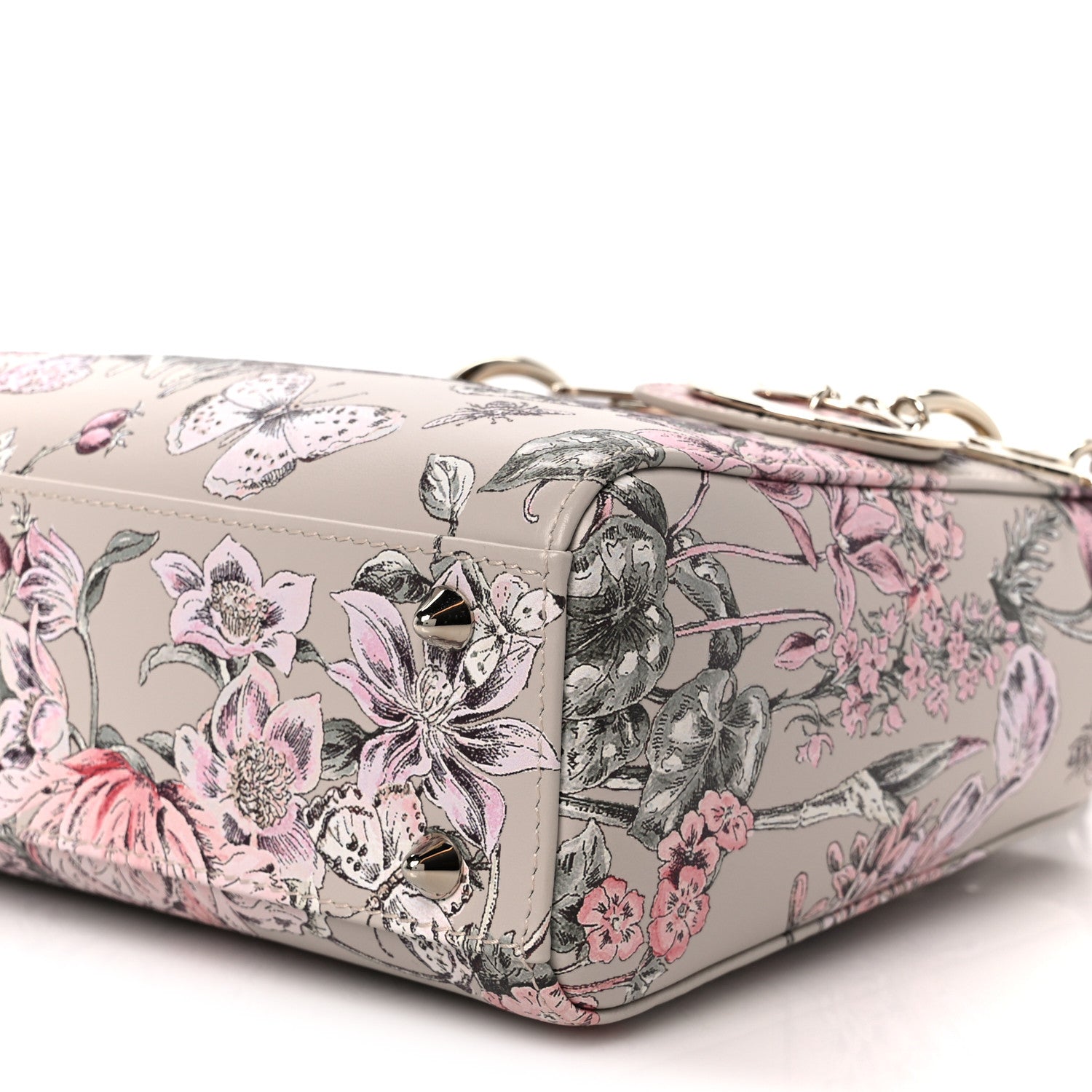 Christian Dior Calfskin Flower Printed Small My ABCDior Lady Dior