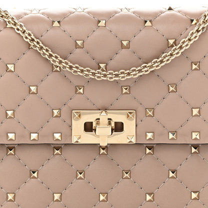Valentino Garavani Lambskin Medium Rockstud Spike Shoulder Bag Poudre 7 of 9