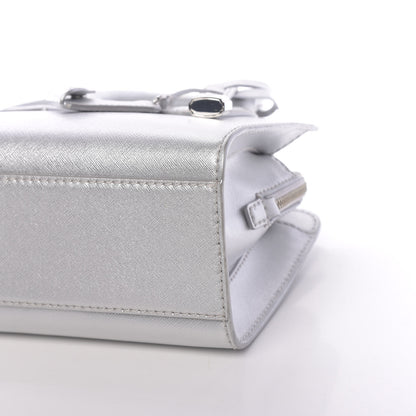 Marc Jacobs Metallic Saffiano Little Big Shot Tote Silver 10 of 10