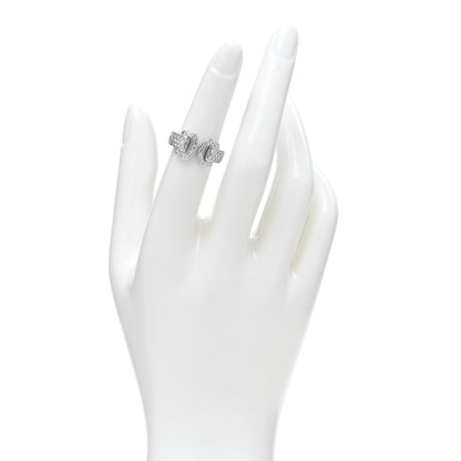 Cartier 18K White Gold Diamond C De Cartier Ring 51 5.75 2 of 5