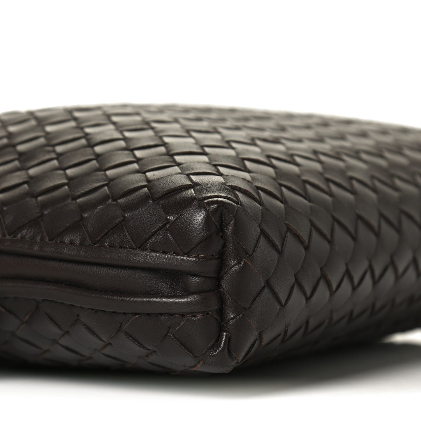 Nappa Intrecciato Nodini Crossbody Messenger Ebano