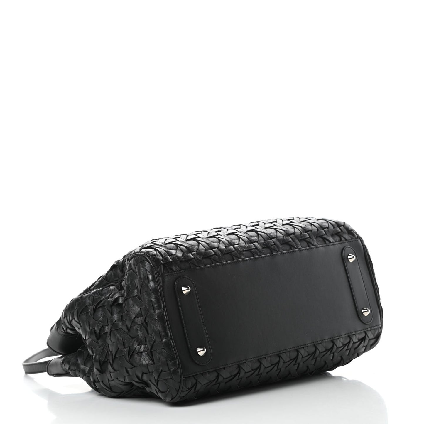 Lambskin Woven Lady Dior Avenue Tote Black