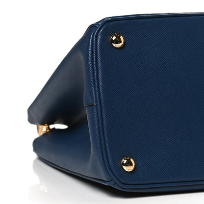 Prada Saffiano Galleria Double Zip Tote Bleuette 9 of 10