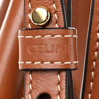 Celine Triomphe Canvas Calfskin Mini Vertical Cabas Tan 6 of 10