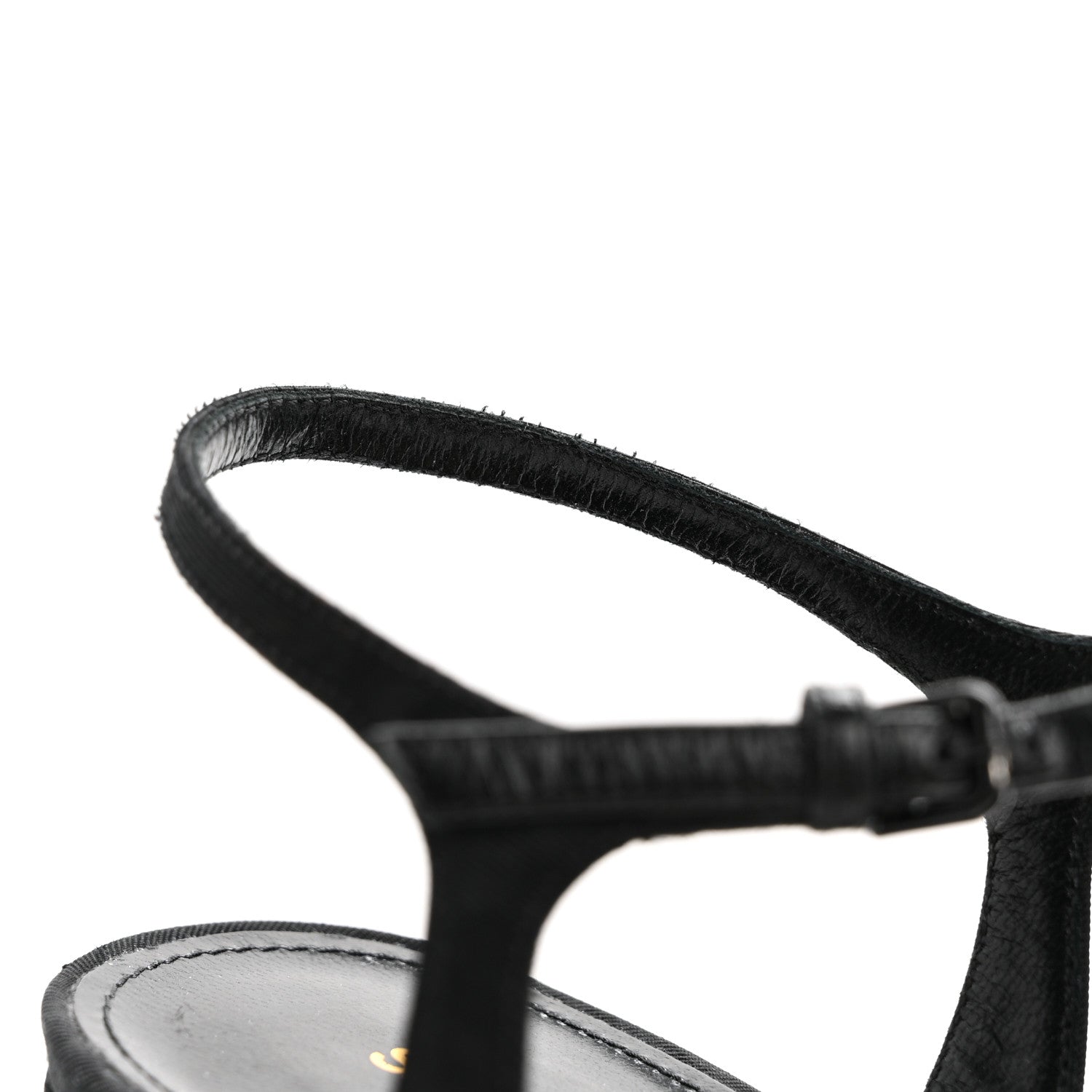 Saint Laurent Grosgrain Bianca 85 Platform Sandals 40 Black 9 of 9