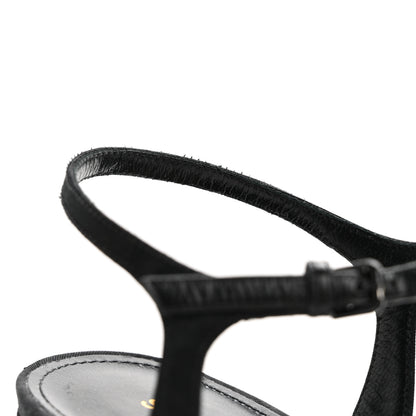 Saint Laurent Grosgrain Bianca 85 Platform Sandals 40 Black 9 of 9