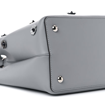 Fendi Vitello Elite Flower Studded Petite 2Jours Tote Grey 5 of 11