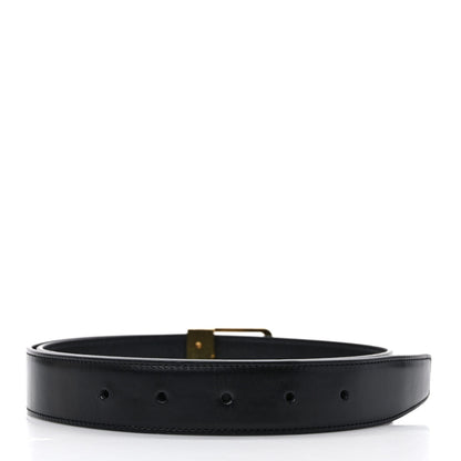 Saint Laurent Smooth Calfskin Monogram Square Buckle Belt 80 32 Black 2 of 5