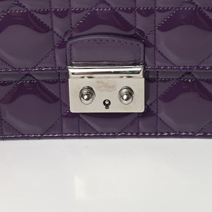 Christian Dior Patent Cannage Miss Dior Promenade Pouch Purple 5 of 5
