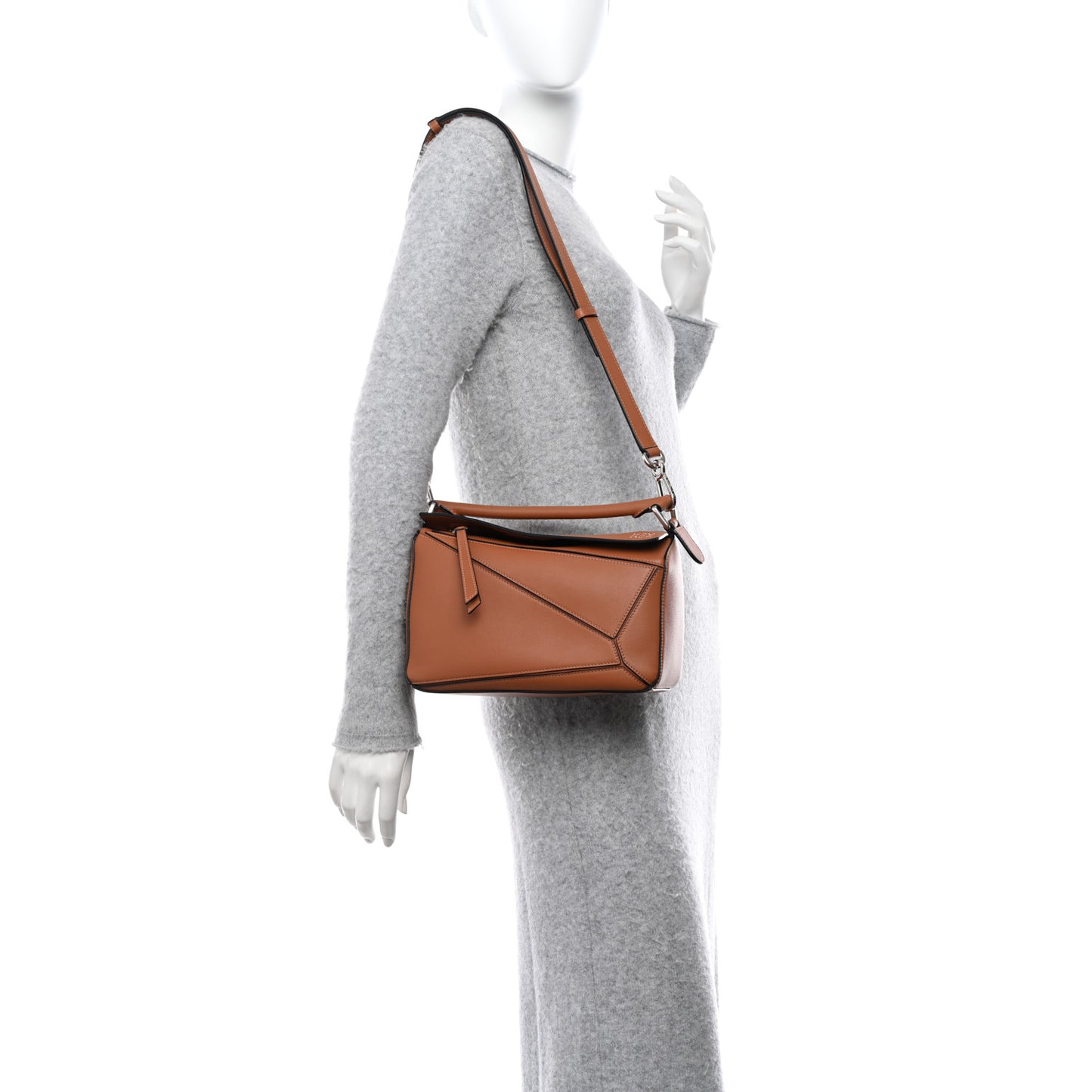 Calfskin Small Puzzle Bag Tan