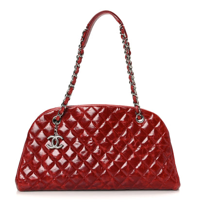 Chanel Glazed Calfskin Quilted Medium Just Mademoiselle Red 1 of 10