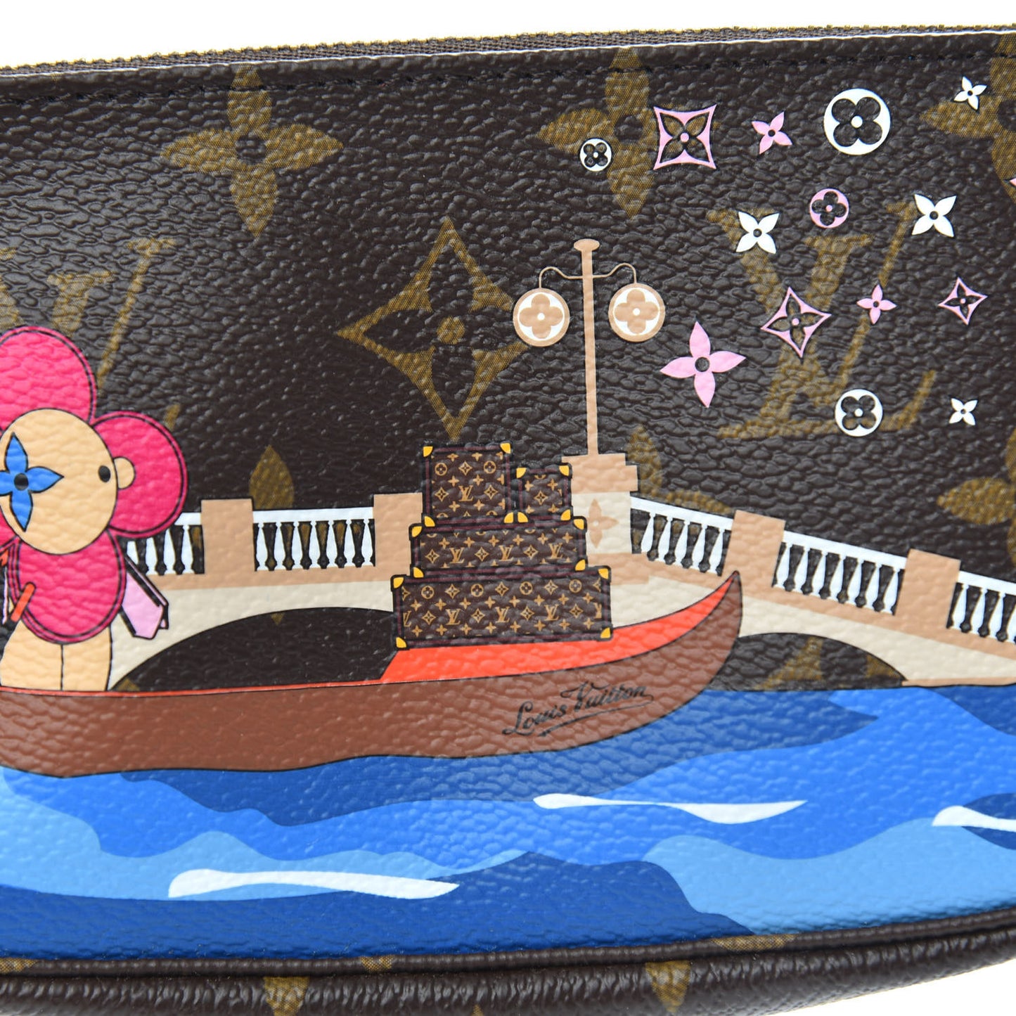 Monogram 2019 Christmas Animation Mini Venice Pochette Accessories Blue