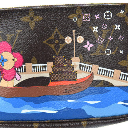 Louis Vuitton Monogram 2019 Christmas Animation Mini Venice Pochette Accessories Blue 7 of 9