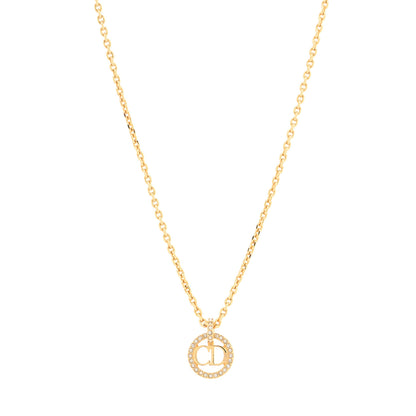 Christian Dior Metal Crystal Clair D Lune Necklace Gold 1 of 3