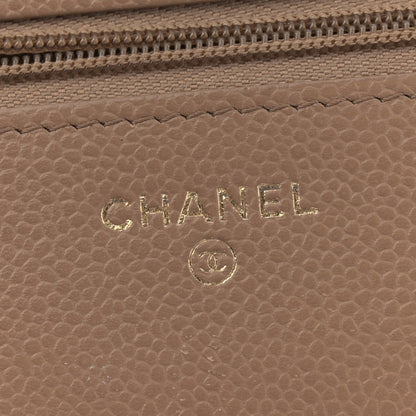 Chanel Caviar Quilted Multi Chain Wallet On Chain WOC Beige 12 of 12