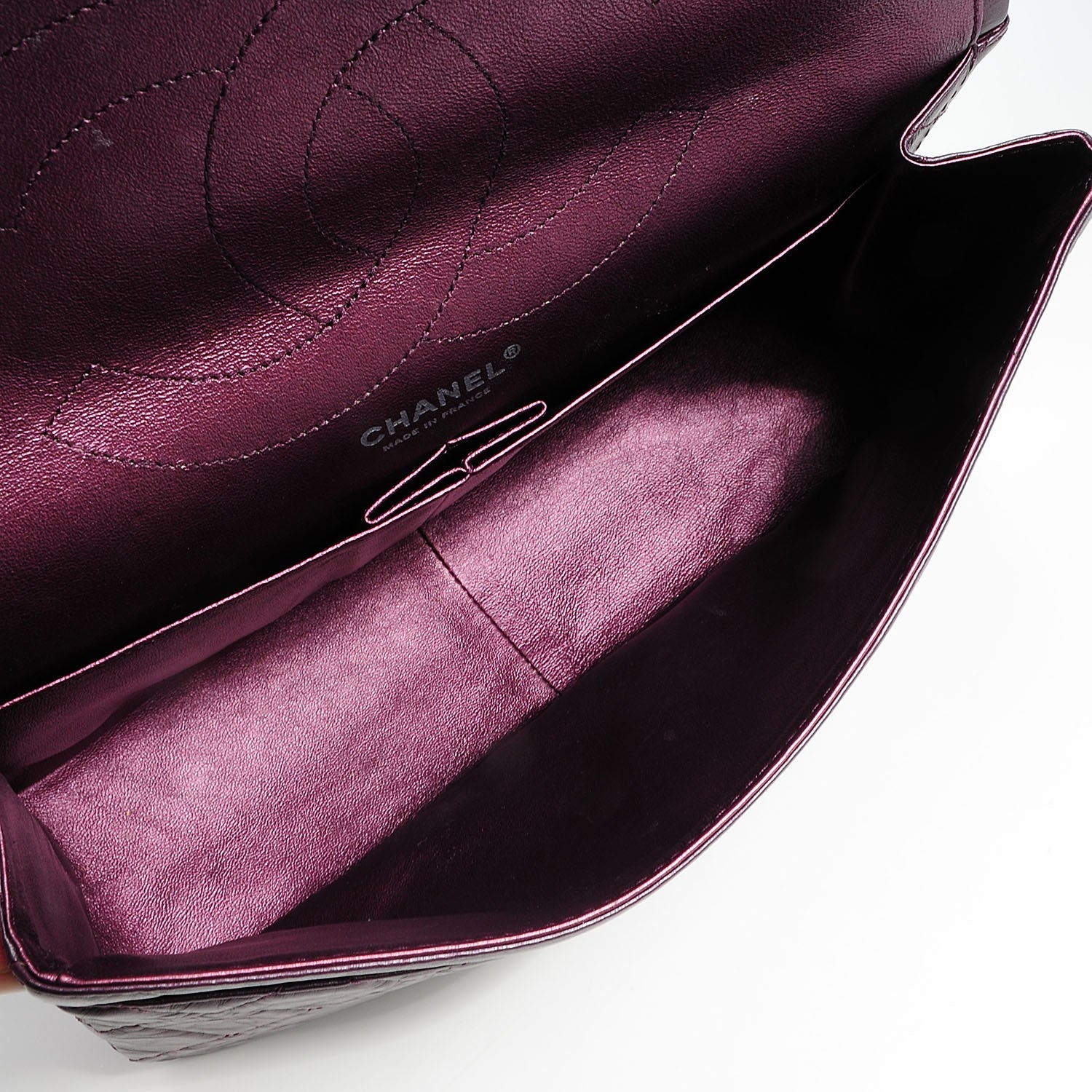 Chanel Aged Calfskin 2.55 Reissue 227 Flap Metallic Dark Purple 5 of 8