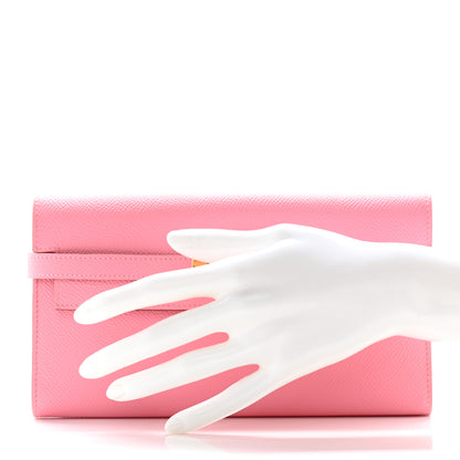 Hermes Epsom Kelly Longue Wallet Rose Confetti 2 of 10