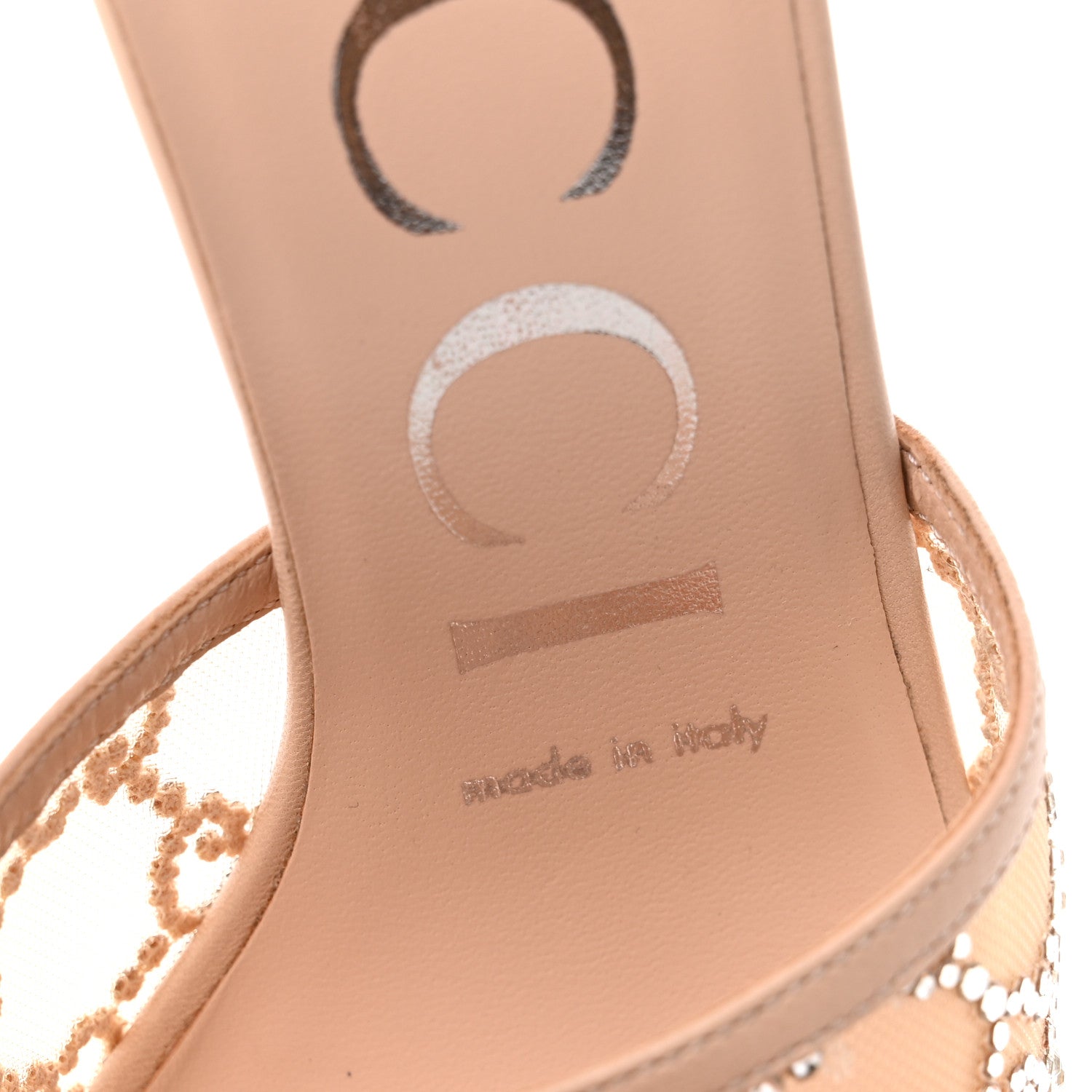 Gucci Tela Retino Kid Scamosciato Crystal GG Monogram Square Demi