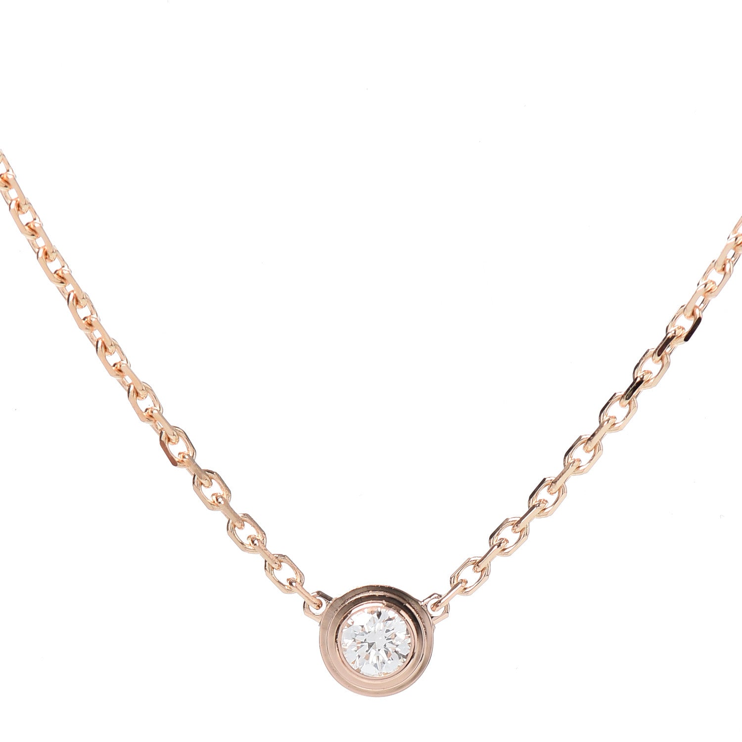 Cartier 18K Pink Gold Diamond XS D'Amour Pendant Necklace 4 of 5