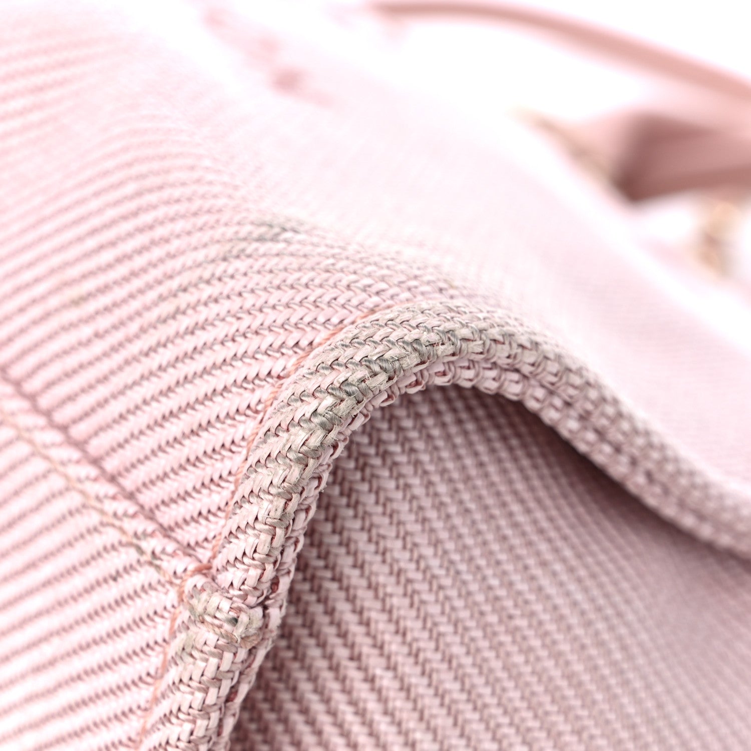Chanel Mixed Fibers Calfskin Medium Deauville Tote Rose Pink 9 of 14