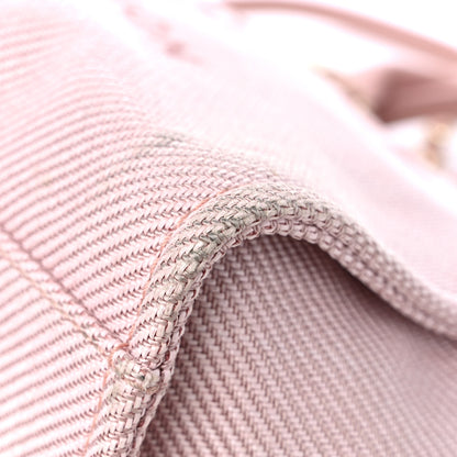 Chanel Mixed Fibers Calfskin Medium Deauville Tote Rose Pink 9 of 14