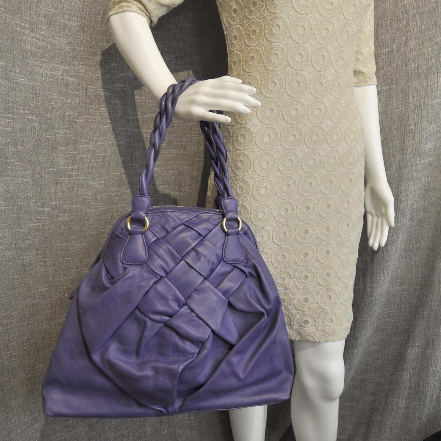 Lambskin Woven Couture Bag Purple