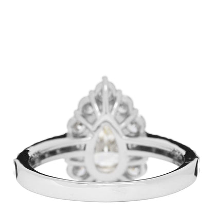 Parker & West by FASHIONPHILE Platinum Diamond 1.15ct Pear Cut Halo Engagement Ring 53 6.25 4 of 9