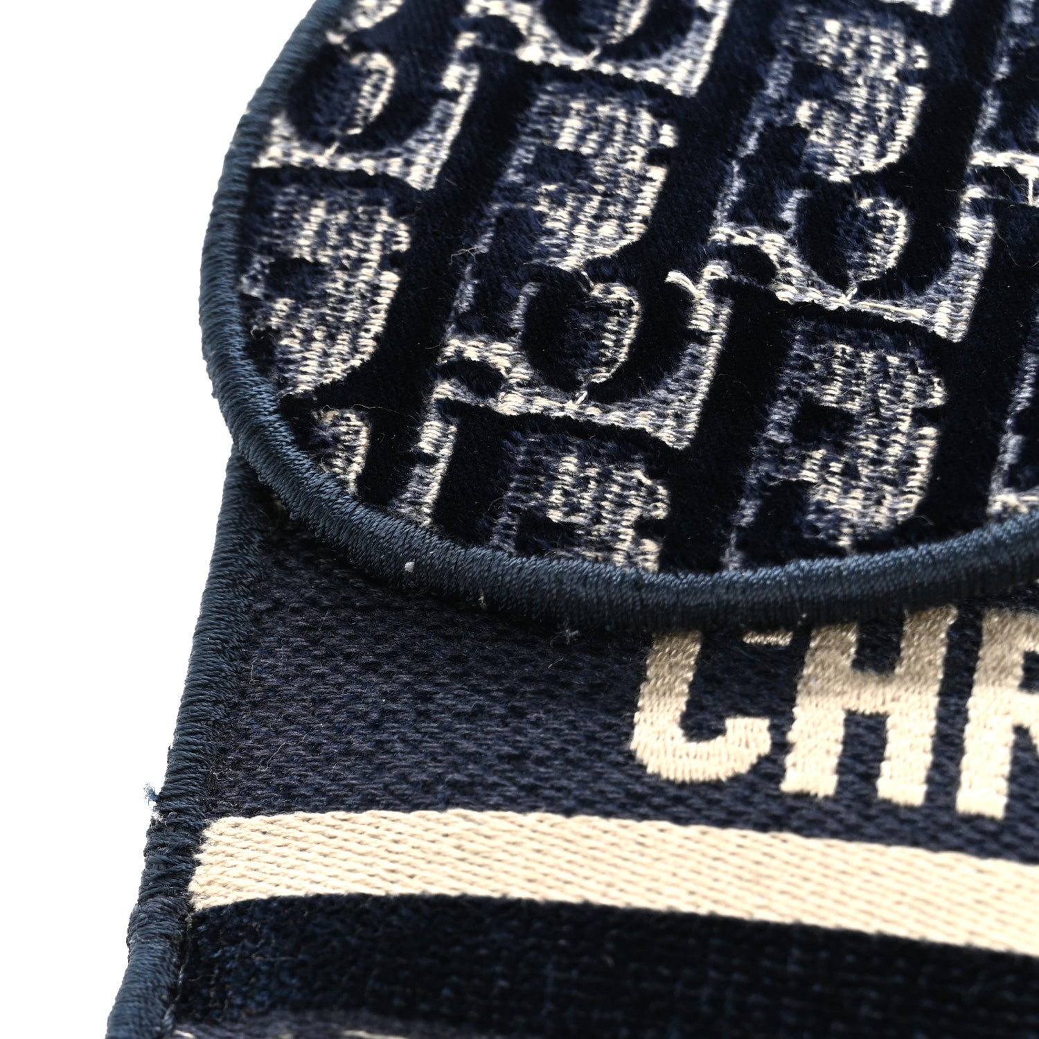 Christian Dior Velvet Oblique Saddle Belt Bag Blue 14 of 14