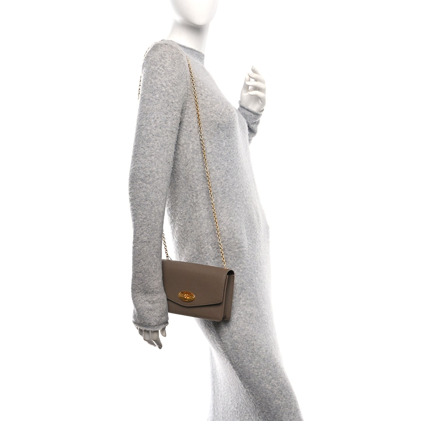 Small Classic Grain Calfskin Small Darley Clay