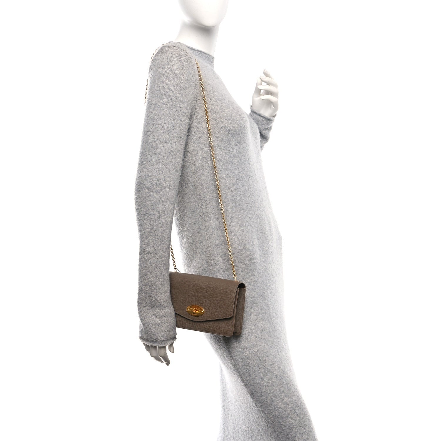 Mulberry Small Classic Grain Calfskin Small Darley Clay 2 of 10