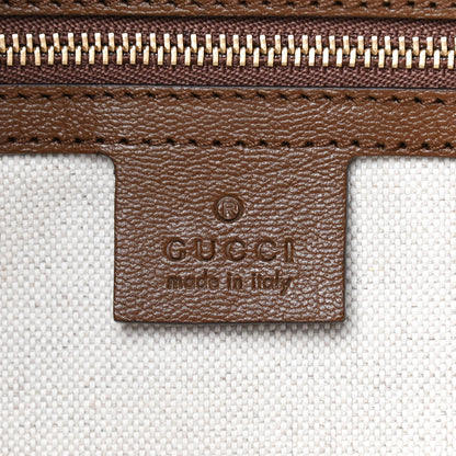 Gucci Monogram Calfskin Large Horsebit 1955 Tote Bag Beige Brown Sugar 8 of 9