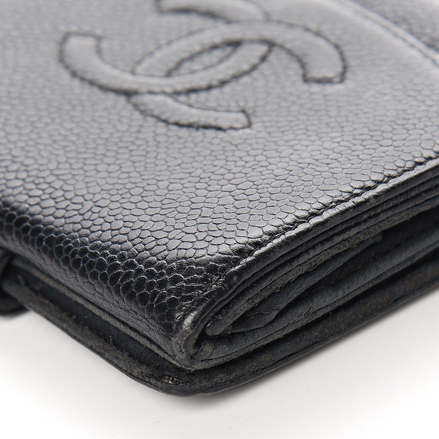 Chanel Caviar Timeless CC Compact French Wallet Black 12 of 14